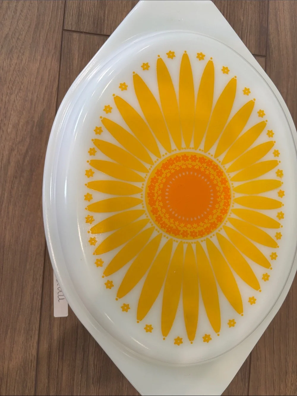 Pyrex Sunflower Daisy Divided Oval with Lid